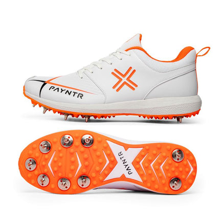 Payntr V Spike Cricket Shoe White/Orange 2022