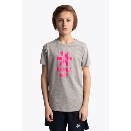 Osaka Deshi Kids T-Shirt Pink Star Heather Grey