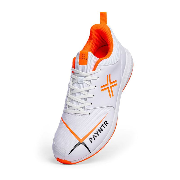 Payntr V Spike Cricket Shoe White/Orange 2022