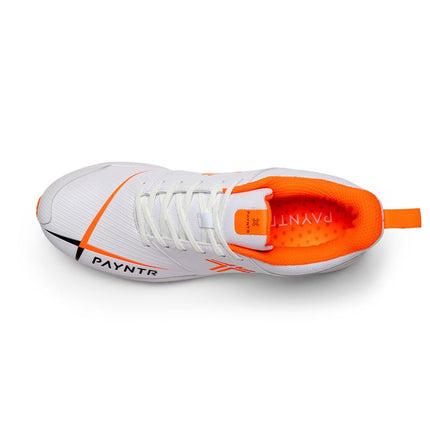 Payntr V Spike Cricket Shoe White/Orange 2022