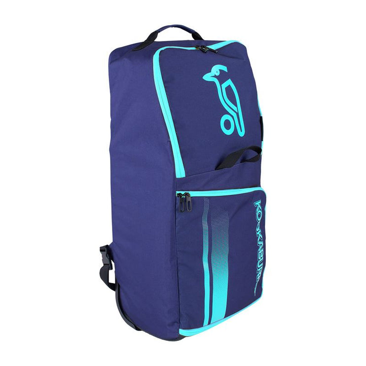 Kookaburra WD6000 Wheelie Duffle Bag Navy/Aqua