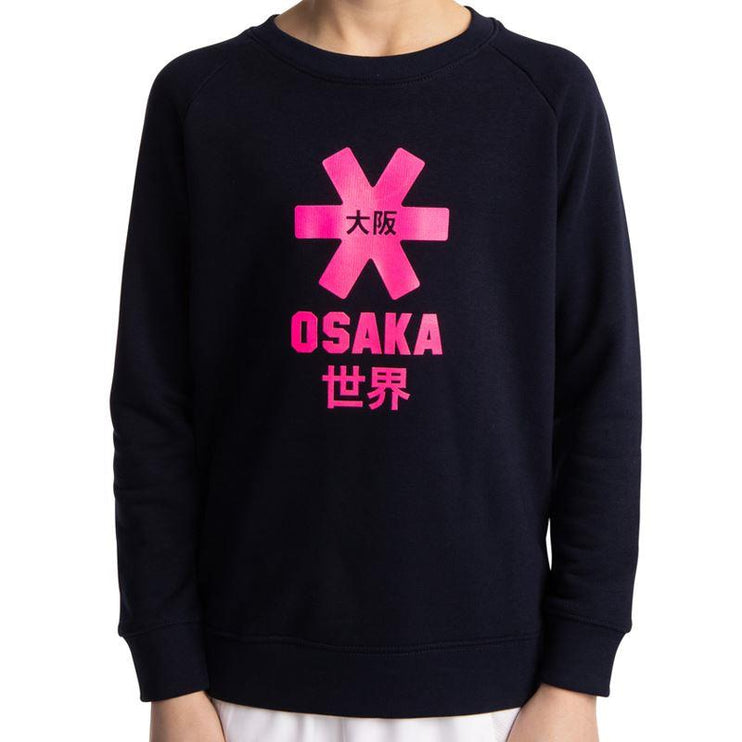 Osaka Deshi Junior Pink Star Sweater Navy Melange