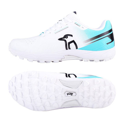 Kookaburra KC 3.0 Rubber Junior Cricket Shoes White/Aqua 2024