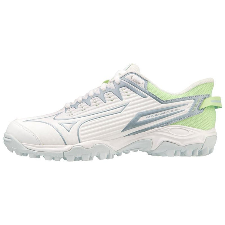 Mizuno Wave Lynx 2 White/Glacial Ridge/Patina Green Junior Hockey Shoes 2023