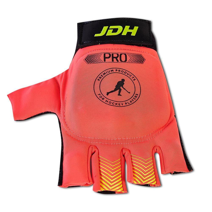 JDH OD Single Knuckle Hockey Glove Pink/Black/Yellow 2021