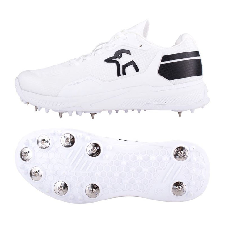 Kookaburra KC Players Spike Junior Cricket Shoes White/Black 2024