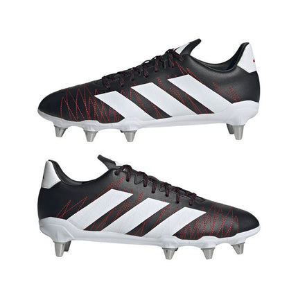 Adidas Kakari SG Rugby Boots Black/Silver/Red