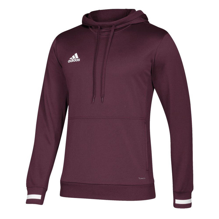 Adidas T19 Mens Hoody Maroon/White