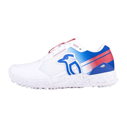 Kookaburra KC 1.0 Rubber Cricket Shoes White/Blue/Red 2024