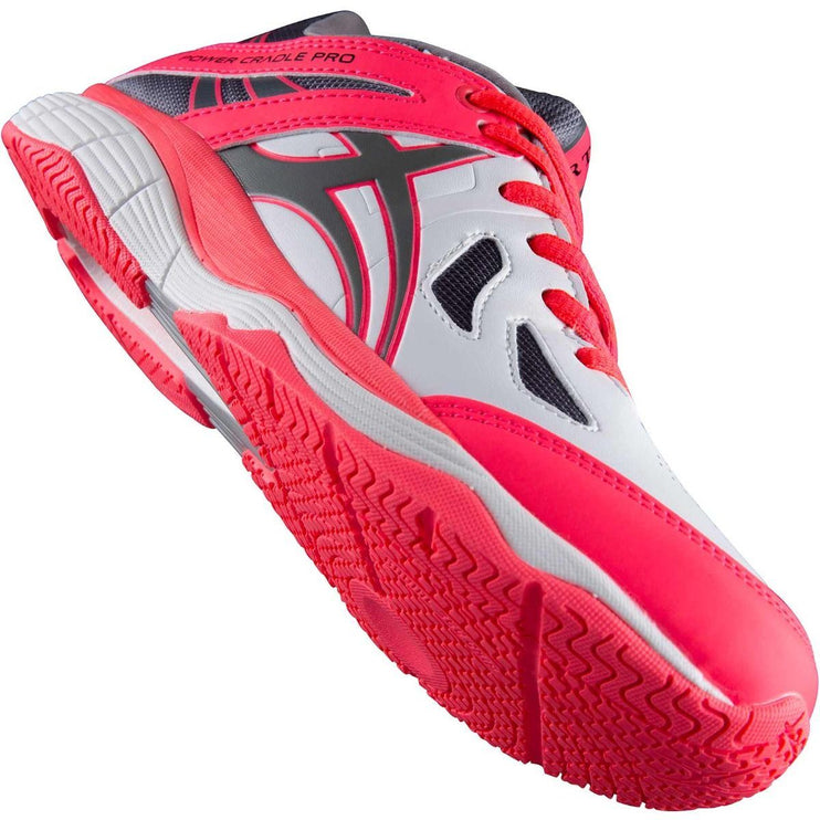 Gilbert Flare Netball Shoes White/Grey/Hot Red