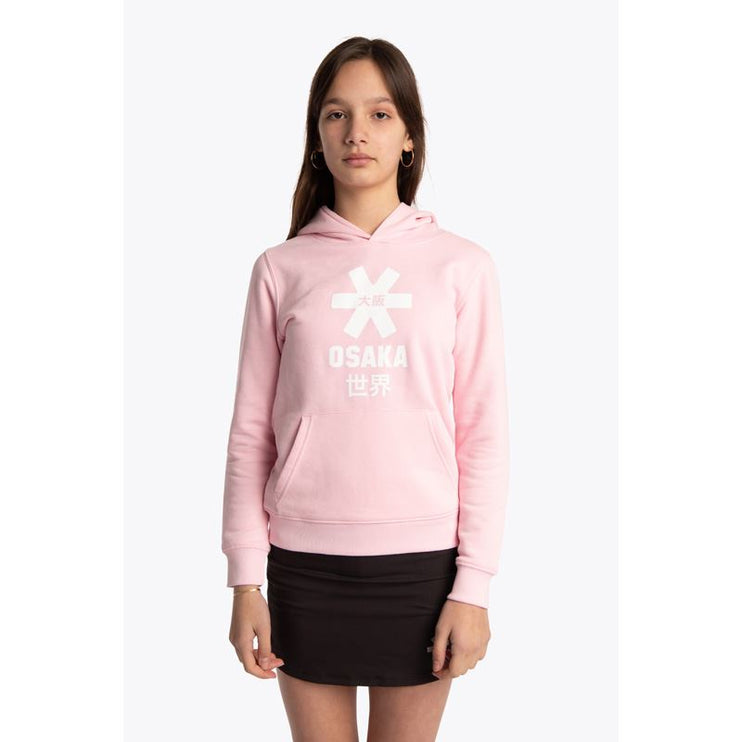 Osaka Deshi Kids Hoodie White Star Cotton Pink