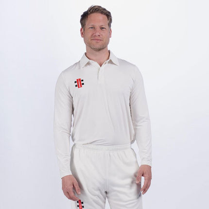 Gray-Nicolls Pro Performance Long Sleeve Polo Shirt Ivory