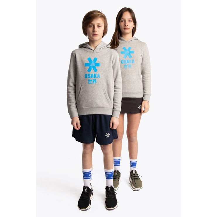 Osaka Deshi Kids Hoodie Blue Star Heather Grey