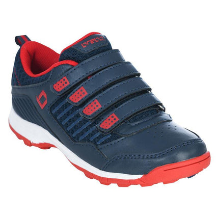 Brabo Velcro Navy/Red Junior Hockey Shoes 2020