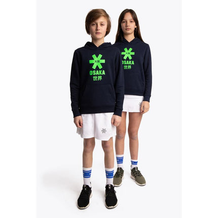 Osaka Deshi Kids Hoodie Green Star Navy Melange