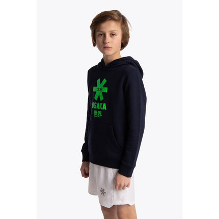 Osaka Deshi Kids Hoodie Green Star Navy Melange