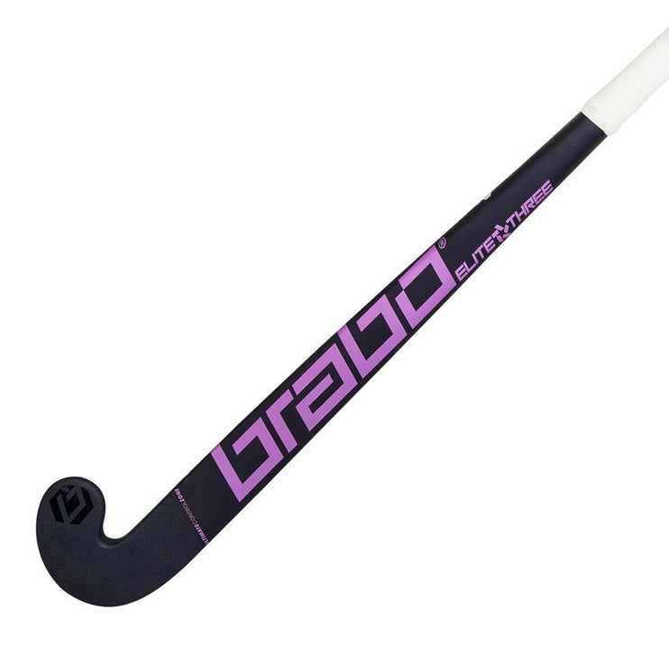 Brabo Elite 3 Forged Carbon LB Junior Hockey Stick 2023 Purple