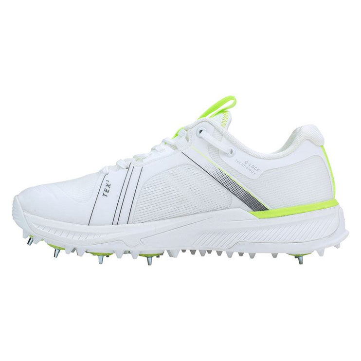 Kookaburra KC Players Spike Cricket Shoes 2023 White/Lime