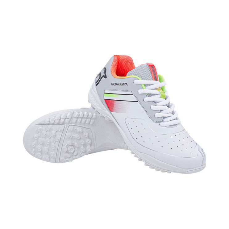 Kookaburra KC 5.0 Rubber Junior Cricket Shoes 2023 White/Red/Yellow