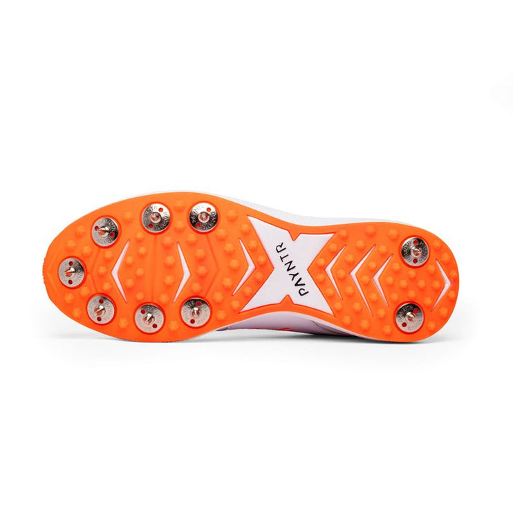 Payntr V Spike Cricket Shoe White/Orange 2022