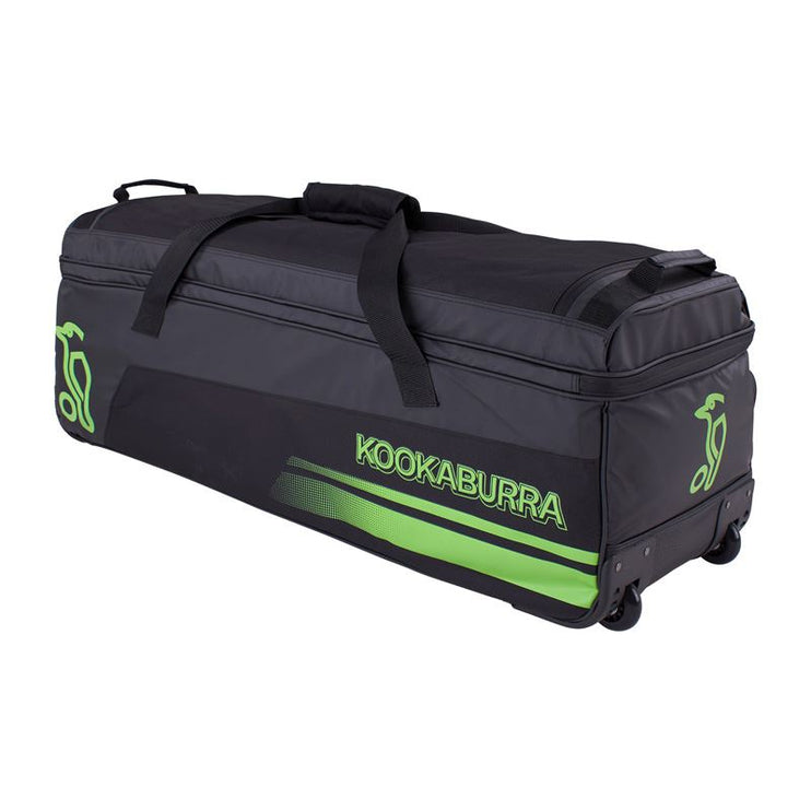 Kookaburra Pro Players Wheelie Bag Black/Lime