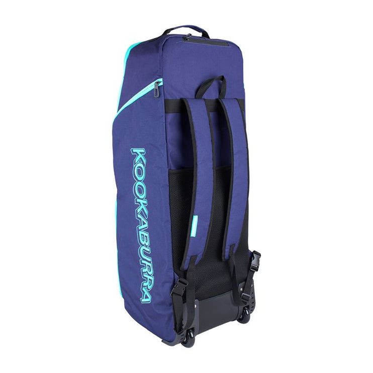 Kookaburra WD4000 Wheelie Duffle Bag Navy/Aqua