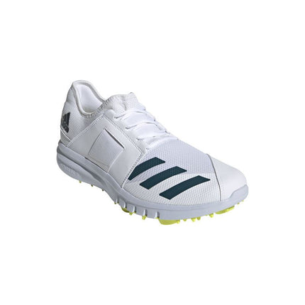 Adidas Howzat Spike Cricket Shoes White/Yellow 2022