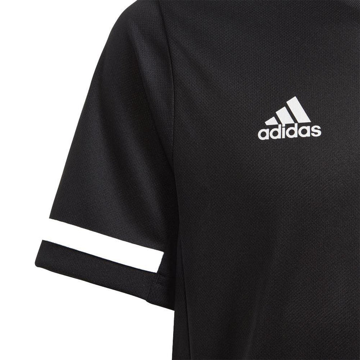 Adidas T19 Youths Short Sleeve Tee Black/White